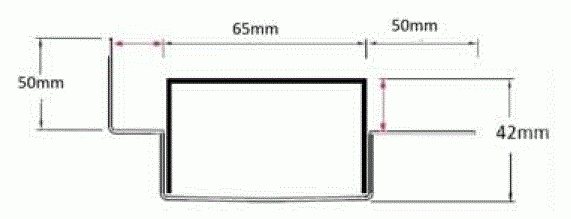 65PPSiMTLF Linear Drain with Tile Flange